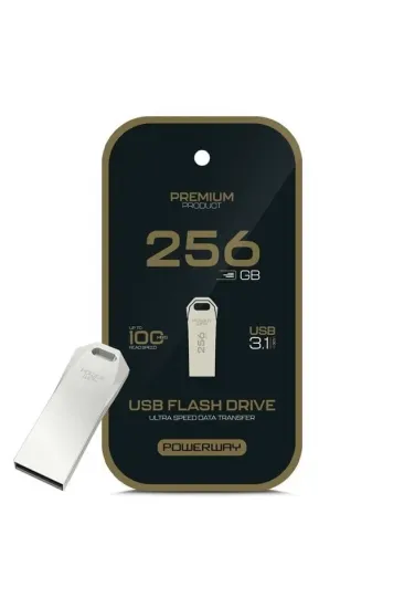 Powerway Premium 256 Gb 100mb/s Ultra Hızlı Usb 3.1 Metal Silver Flash Bellek Powerway Premium 256 Gb 100mb/s Ultra Hızlı Usb 3.1 Metal Silver Flash Bellek