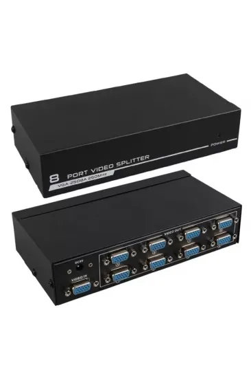 Powermaster Pm-2553 8 Port Vga Dağıtıcı Çoğaltıcı Splitter 9 Volt Adaptörlü 1920x1440 250mhz Powermaster Pm-2553 8 Port Vga Dağıtıcı Çoğaltıcı Splitter 9 Volt Adaptörlü 1920x1440 250mhz