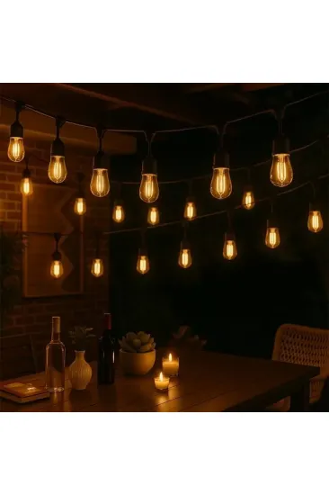 Ledx Kb00002 10'lu E27 Duy Sıralı 10 Metre Lamba Kablosu (10 Adet Duy İçerir)