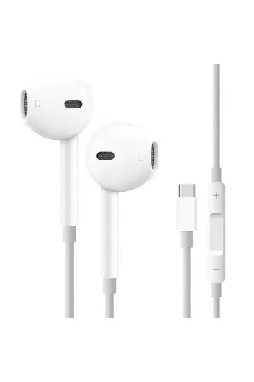 Powerway Earone Mikrofonlu Kablolu Kulaklık Type-c Çıkışlı Tüm Cihazlarla Uyumlu Stereo Powerway Earone Mikrofonlu Kablolu Kulaklık Type-c Çıkışlı Tüm Cihazlarla Uyumlu Stereo