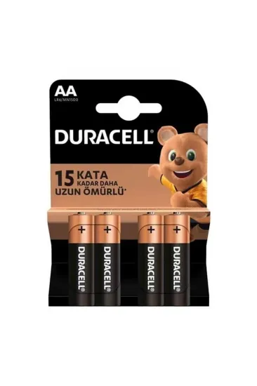 Duracell Lr6/mn1500 1.5v Alkalin 4'lü Aa Kalem Pil Duracell Lr6/mn1500 1.5v Alkalin 4'lü Aa Kalem Pil
