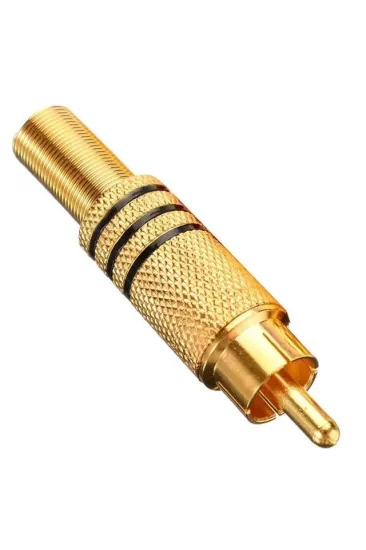 Powermaster Pm-1290 Tos Rca Fiş Metal Gold Erkek Konnektör Powermaster Pm-1290 Tos Rca Fiş Metal Gold Erkek Konnektör
