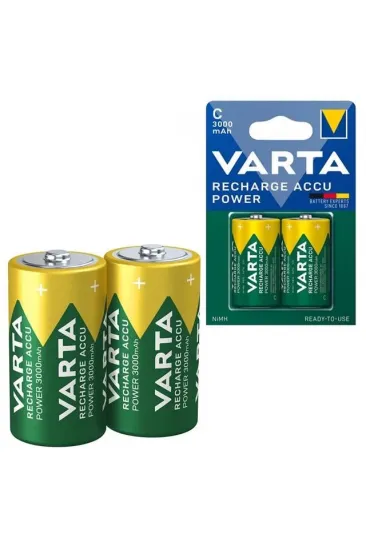 Varta Hr14 3000mah C Orta Boy 1.2 Volt Ni-mh Şarjlı Pil 2li Paket (şarj Edilebilir) Varta Hr14 3000mah C Orta Boy 1.2 Volt Ni-mh Şarjlı Pil 2li Paket (şarj Edilebilir)