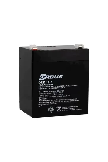 Orbus Orb12-5 12 Volt 5 Amper Kuru Akü (90x70x101 Mm) Orbus Orb12-5 12 Volt 5 Amper Kuru Akü (90x70x101 Mm)