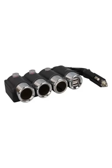 Olesson 1508 12-24v 3lü Çift Usbli 120w 80 Cm Kablolu Araç Çakmak Çoklayıcı Olesson 1508 12-24v 3lü Çift Usbli 120w 80 Cm Kablolu Araç Çakmak Çoklayıcı