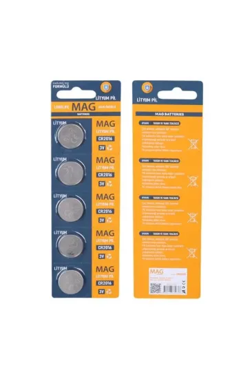 Mag Batteries Mg-2016 Cr2016 3 Volt Pil (5'li Blister Paket) Mag Batteries Mg-2016 Cr2016 3 Volt Pil (5'li Blister Paket)