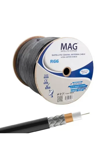 Mag Rg6-u6 Cu-cu Bakır Yeşil Anten Kablo 300 Mt Mag Rg6-u6 Cu-cu Bakır Yeşil Anten Kablo 300 Mt