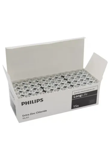 Philips Extra Zinc-carbon Kalın Saat Kalem Pili Aa (60'lı Paket) Philips Extra Zinc-carbon Kalın Saat Kalem Pili Aa (60'lı Paket)