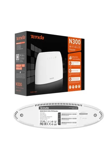 Tenda 4g03 N300 300 Mbps 4g Lte Sim Kart Girişli Router Tenda 4g03 N300 300 Mbps 4g Lte Sim Kart Girişli Router