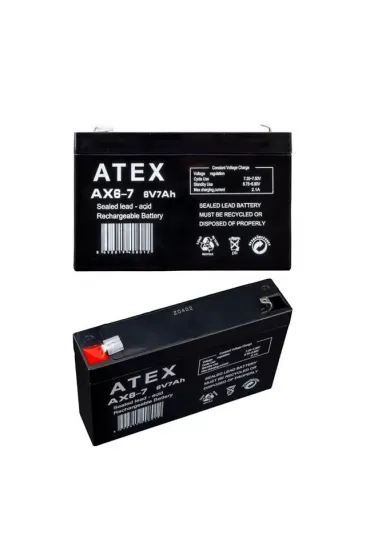 Atex 6 Volt - 7 Amper Akü (150 X 50 X 94 Mm) Atex 6 Volt - 7 Amper Akü (150 X 50 X 94 Mm)