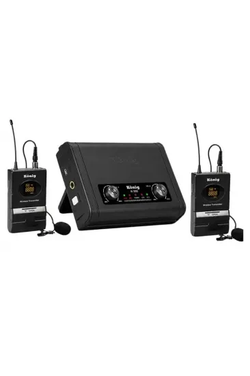 König K-302yy Kablosuz Yaka Mikrofon Seti (yaka + Yaka Uhf Çift Kanal) König K-302yy Kablosuz Yaka Mikrofon Seti (yaka + Yaka Uhf Çift Kanal)