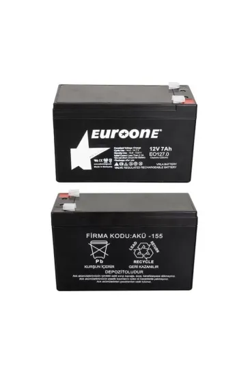 Euroone Eo127.0 12 Volt 7 Amper Bakımsız Kuru Akü Euroone Eo127.0 12 Volt 7 Amper Bakımsız Kuru Akü