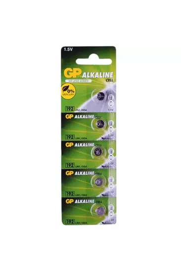 Gp 192 1.5 Volt Lr41 Alkalin Düğme Pil 5'li