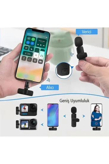 Magicvoice K8 Kablosuz Type-c Vlogger Yaka Mikrofonu (android, Gopro, Osmo Action, İphone, İpad) Magicvoice K8 Kablosuz Type-c Vlogger Yaka Mikrofonu (android, Gopro, Osmo Action, İphone, İpad)