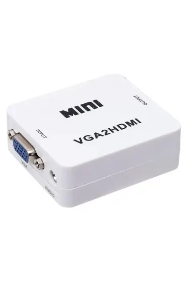 Powermaster Pm-18698 Vga To Hdmı Ses Girişli Mini Model Dönüştürücü Powermaster Pm-18698 Vga To Hdmı Ses Girişli Mini Model Dönüştürücü