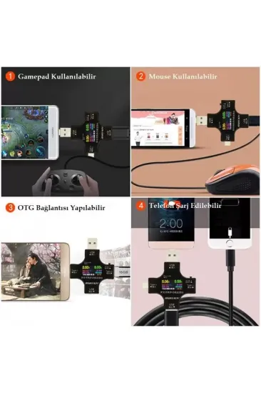 Powermaster Pm-26611 Usb Tester Voltmetre Ampermetre Akım Göstergesi Multimetre Test Cihazı Otg Destekli Powermaster Pm-26611 Usb Tester Voltmetre Ampermetre Akım Göstergesi Multimetre Test Cihazı Otg Destekli