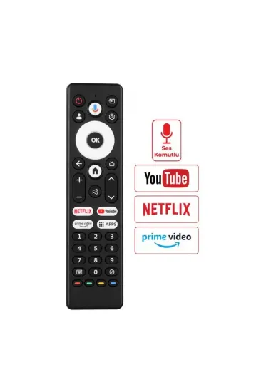 Arçelik A65 E 795 B - Beko B43 D 697 B - Grundig 55 Gku 700 Netflix-youtube-prime-apps Ses Komutlu Lcd Led Tv Kumanda