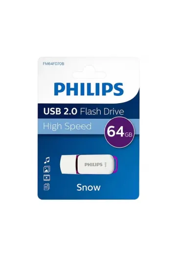 Philips Fm64fd70b/00 Snow Mor/beyaz 64 Gb Usb 2.0 Flash Bellek