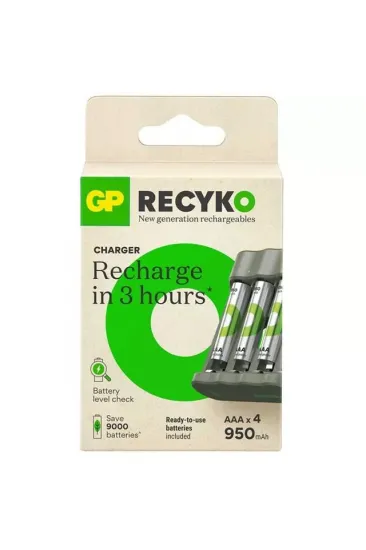 Gp Recyko B441 4*950 Mah R03 Aaa Pilli Şarj Cihazı (100hcer21-2gtlb4) Gp Recyko B441 4*950 Mah R03 Aaa Pilli Şarj Cihazı (100hcer21-2gtlb4)