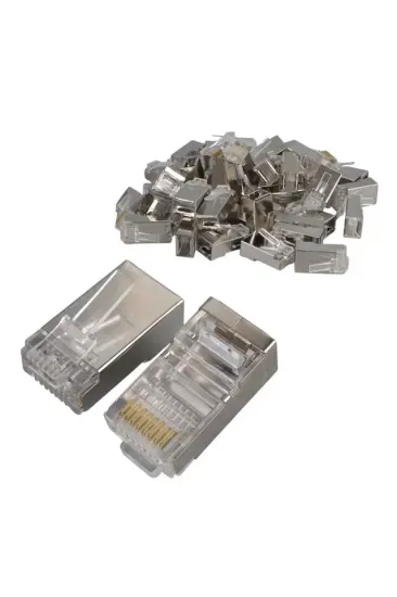 Metal Rj45 Cat5 100 Adet Metal Uç 8p/8c Metal Rj45 Cat5 100 Adet Metal Uç 8p/8c