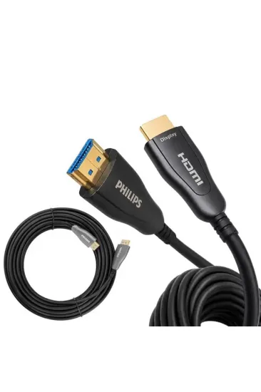 Philips Swr3019w/93 70 Metre 4k 60hz Aoc Fiber Optik Hdmı Kablo Çinko Alaşım Gövde Philips Swr3019w/93 70 Metre 4k 60hz Aoc Fiber Optik Hdmı Kablo Çinko Alaşım Gövde