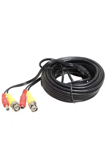 Powermaster Bnc-bnc Kablo+power Kablo Dişi-erkek Jacklı 10 Metre Powermaster Bnc-bnc Kablo+power Kablo Dişi-erkek Jacklı 10 Metre