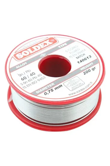 Soldex 200 Gr Lehim 0,75 Mm Soldex 200 Gr Lehim 0,75 Mm