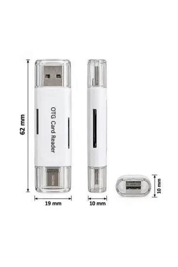 Powermaster Usb To Micro Usb + Kart Okuyucu Otg Çevirici Powermaster Usb To Micro Usb + Kart Okuyucu Otg Çevirici