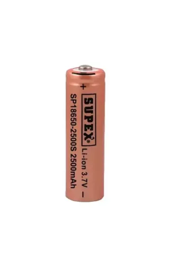 Supex 18650 – 2500s 3.7v 2500 Mah Başlı Li-ıon Pil Supex 18650 – 2500s 3.7v 2500 Mah Başlı Li-ıon Pil