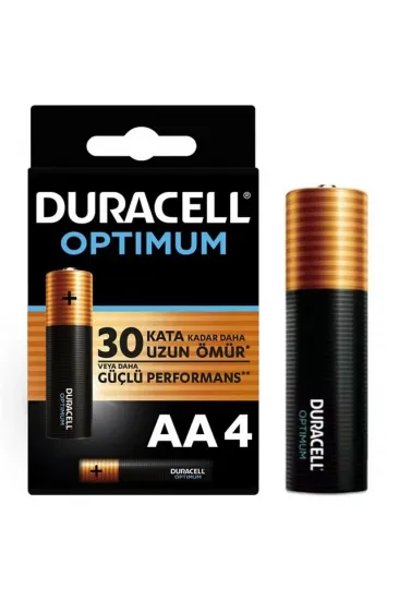 Duracell Optimum 1.5 Volt Alkalin Aa 4’lü İnce Kalem Pil Mx1500 Duracell Optimum 1.5 Volt Alkalin Aa 4’lü İnce Kalem Pil Mx1500