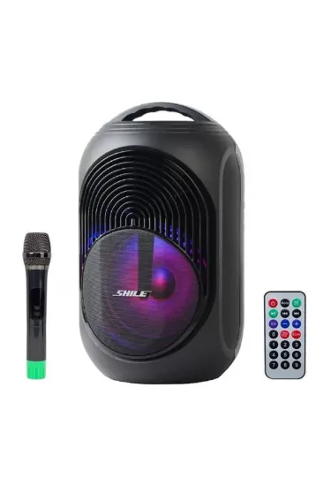 Shile Sl-2018a El Mikrofonlu-kumandalı Usb/sd/bt Işıklı Taşınabilir Şarjlı Seyyar Anfi Shile Sl-2018a El Mikrofonlu-kumandalı Usb/sd/bt Işıklı Taşınabilir Şarjlı Seyyar Anfi
