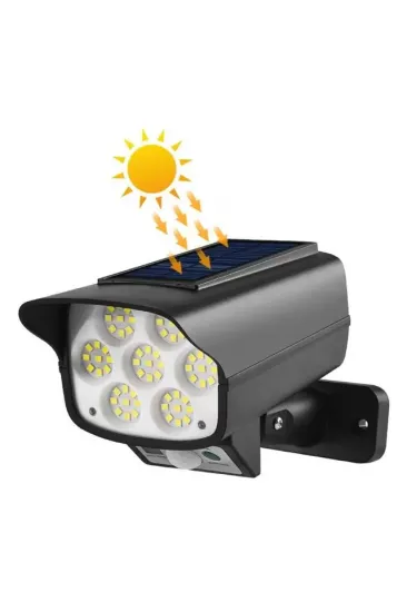 Powermaster Sh-863a Kamera Görünümlü Hareket Sensörlü 63 Ledli Solar Lamba Powermaster Sh-863a Kamera Görünümlü Hareket Sensörlü 63 Ledli Solar Lamba