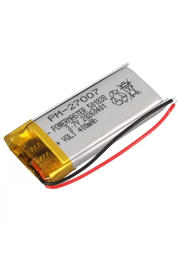 Powermaster 501838 3.7 Volt 400 Mah Lityum Polimer Pil