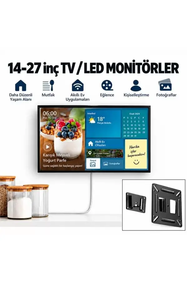 Powermaster Pm-26408 Tv Duvar Montaj Braketi Powermaster Pm-26408 Tv Duvar Montaj Braketi