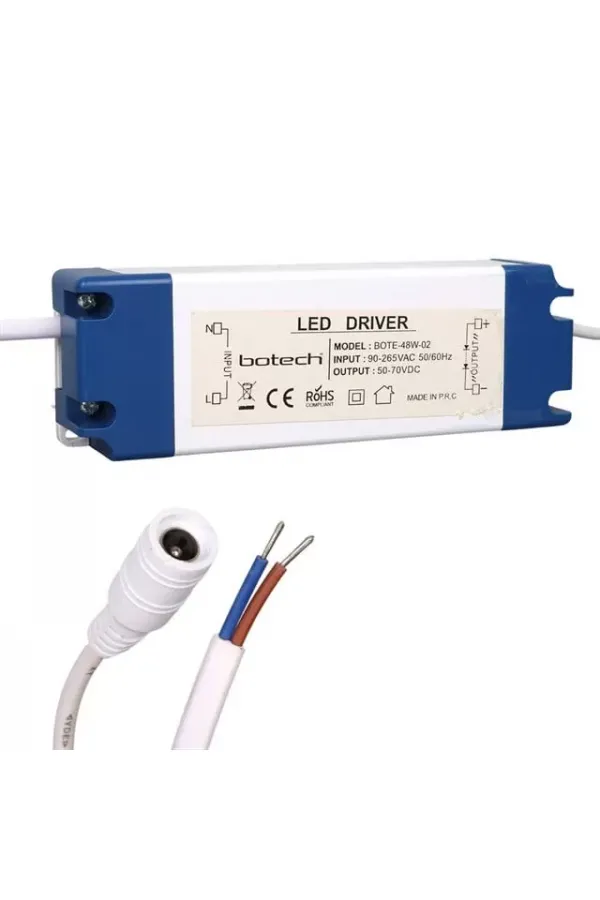 Botech 60x60 Panel Led Driver Adaptörü (50v-70v Dc) Bote-48w-01 Botech 60x60 Panel Led Driver Adaptörü (50v-70v Dc) Bote-48w-01