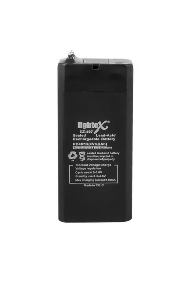 Lightex Lt-407 4 Volt 0.8 Amper Akü Lightex Lt-407 4 Volt 0.8 Amper Akü