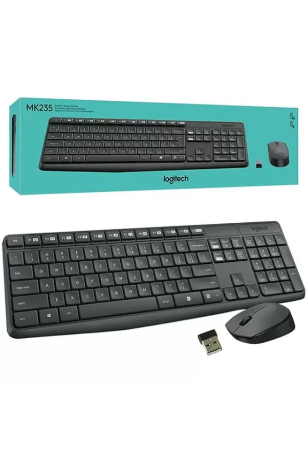 Logitech Mk235 Kablosuz Q Klavye Mouse Seti Logitech Mk235 Kablosuz Q Klavye Mouse Seti