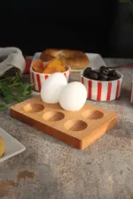 Ahşap 6'lı Kahvaltılık Yumurtalık Ahşap 6'lı Kahvaltılık Yumurtalık