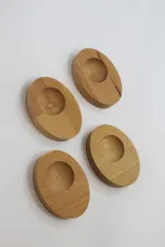 (4'lü Set) Ahşap Yumurtalık Sofra Sunumu Elips Şekil (4'lü Set) Ahşap Yumurtalık Sofra Sunumu Elips Şekil