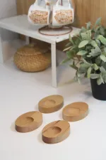 (4'lü Set) Ahşap Yumurtalık Sofra Sunumu Elips Şekil (4'lü Set) Ahşap Yumurtalık Sofra Sunumu Elips Şekil