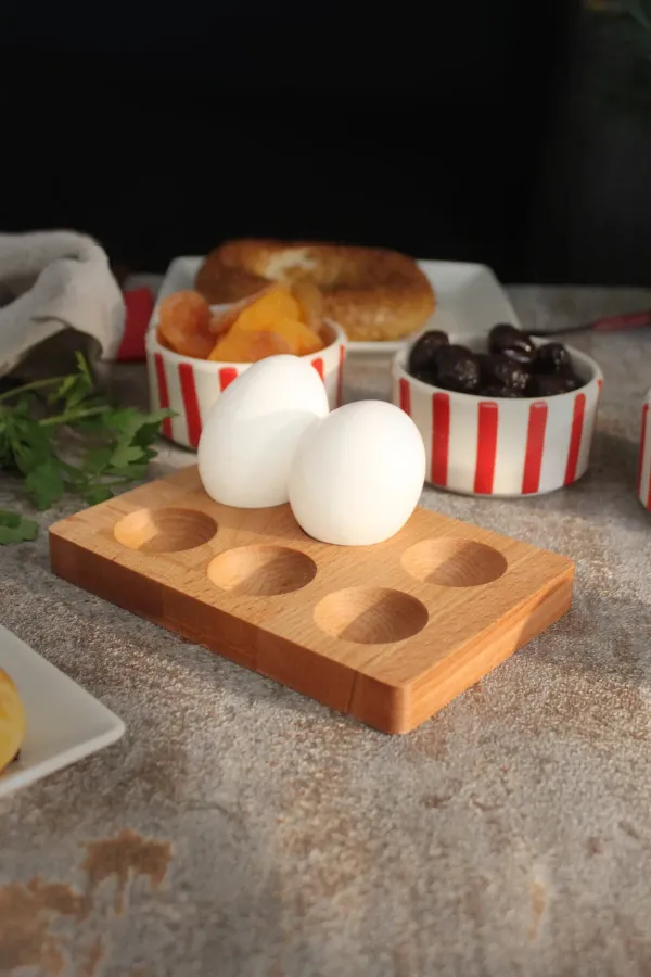 Ahşap 6'lı Kahvaltılık Yumurtalık Ahşap 6'lı Kahvaltılık Yumurtalık