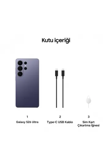 Samsung Galaxy S26 Ultra 5G 12/512 Gb Akıllı Telefon Kobalt Mor Son 10 Günün En Düşük Fiyatı!